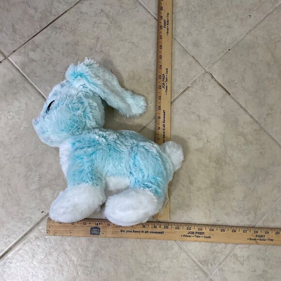 Build-A-Bear 2018 Merry Mint Blue White Bunny Rabbit Sparkle Plush  w sound - Picture 11 of 13